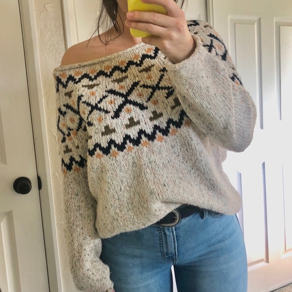 Ecote Sweaters - Ecote Fair Isle Cozy Sweater Sz M